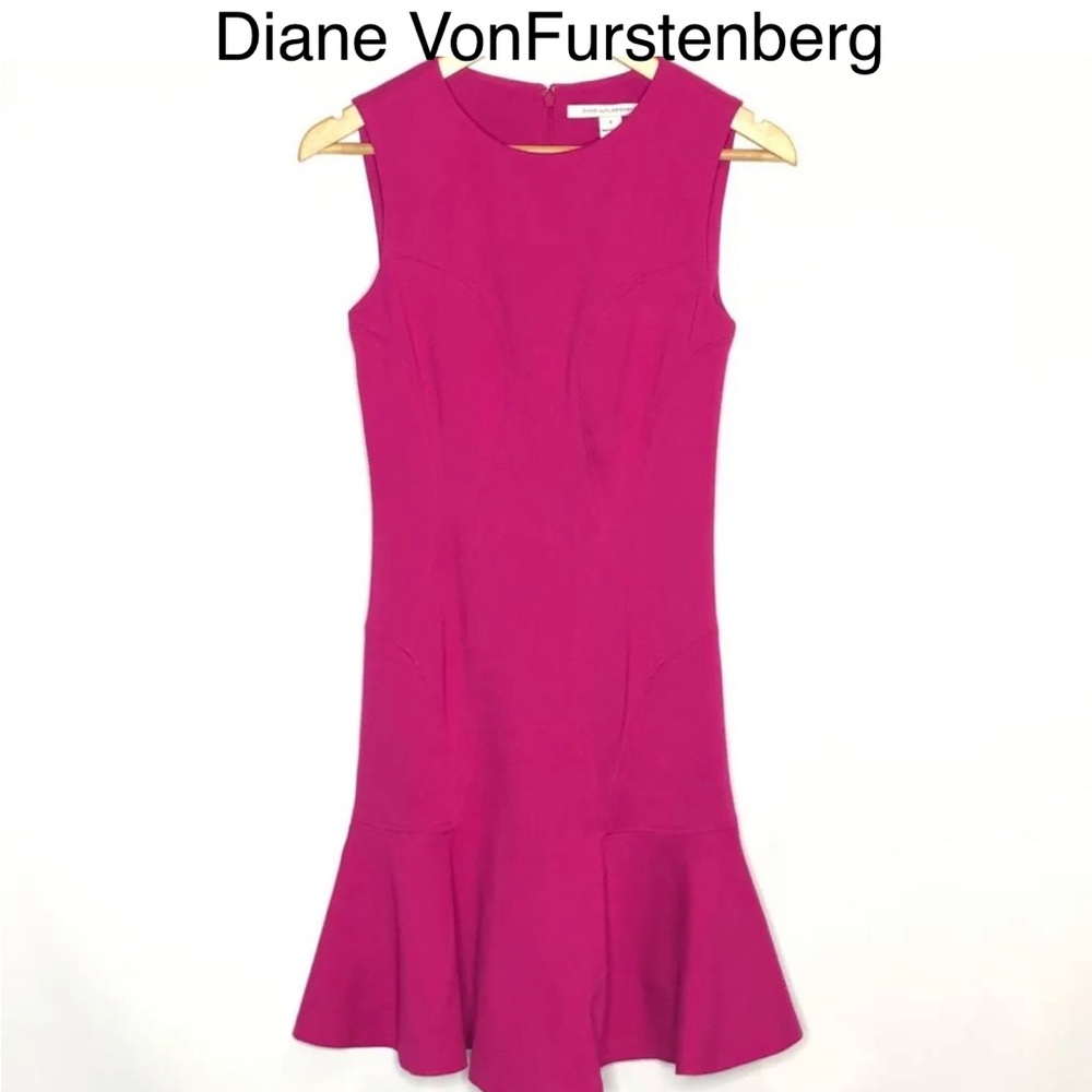 Diane von Furstenberg hot pink dress